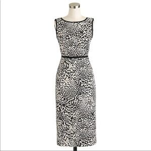 J. Crew Collection Leopard Tweed Dress Size 12